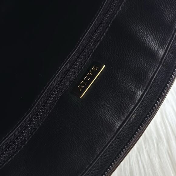 BALLY HandBag Leather Brown Gold Authentic - Picture 12 of 13